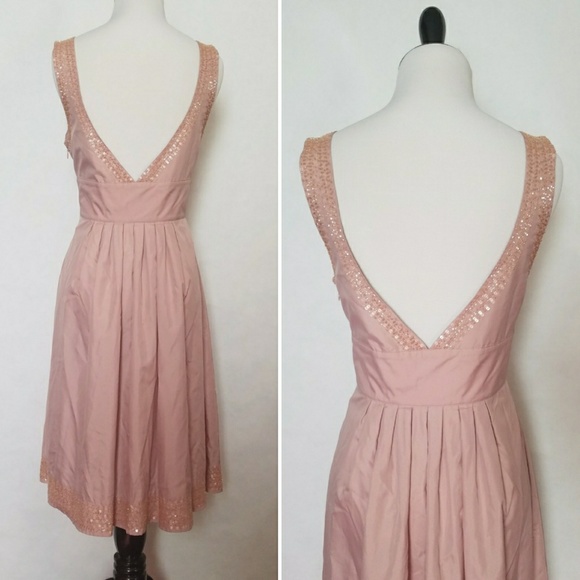 Guess by Marciano Pink Sequin Fit and Flare Dress - Picture 2 of 5